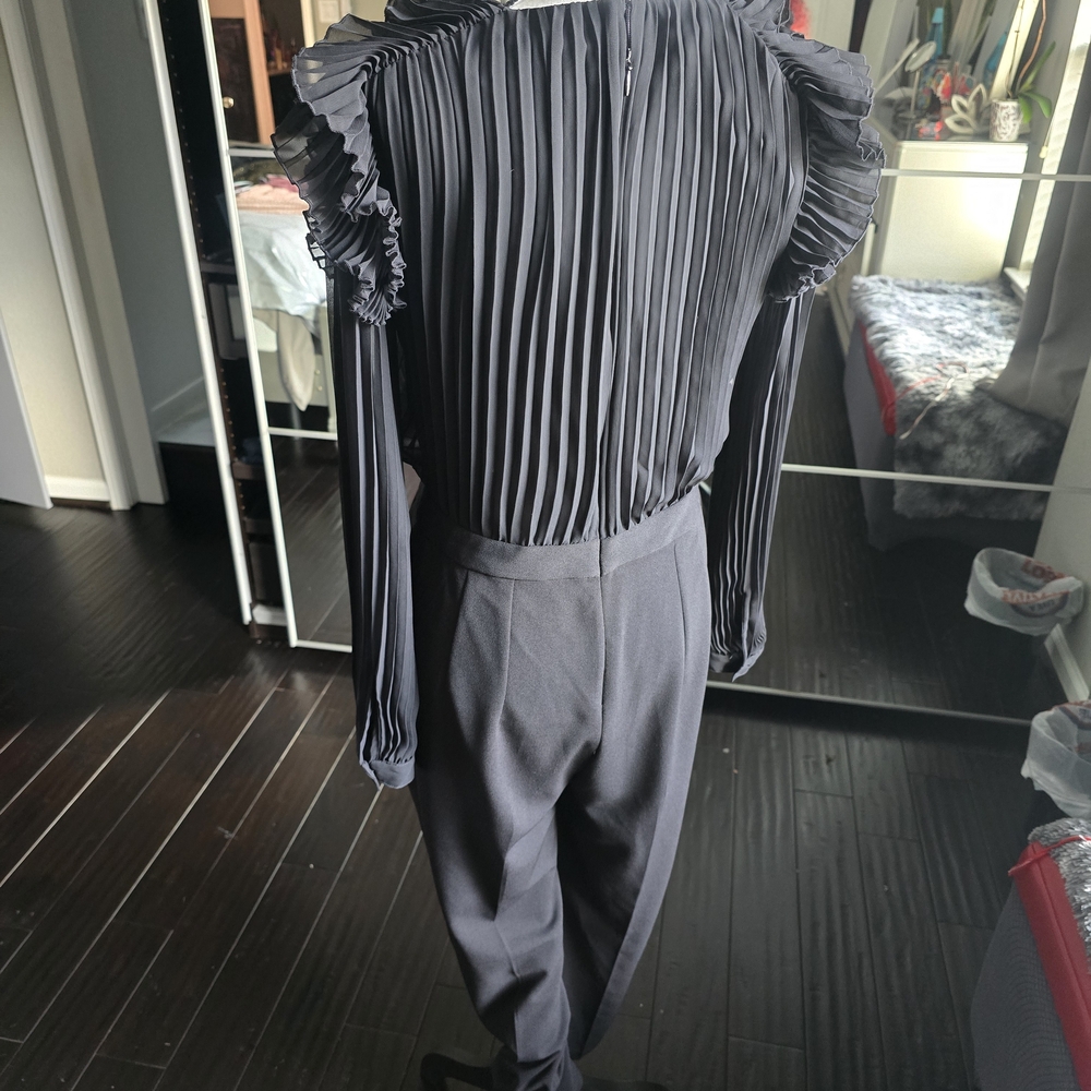 Express Black Ruffled Jumpsuit - Picture 5 of 6